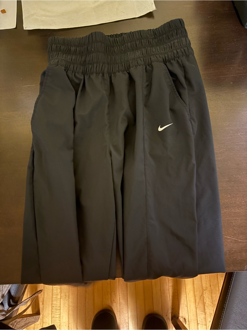 Nike Black Jogger Sweatpants with White Swoosh